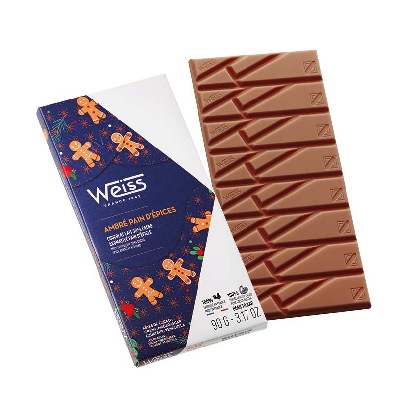 Tablette chocolat de Noël Pain d'Épices - Chocolat Weiss