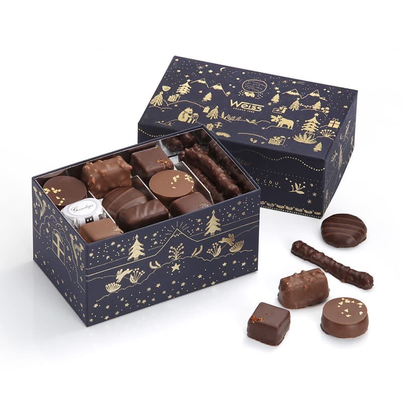 Ballotin de chocolats assortis Edition Noël, 465g